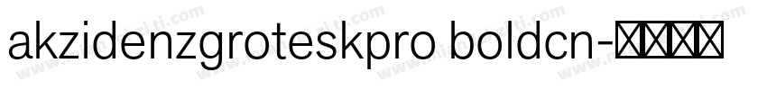 akzidenzgroteskpro boldcn字体转换